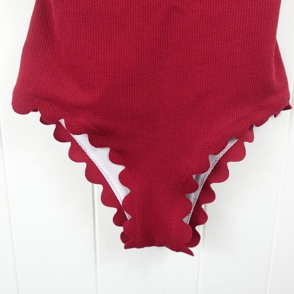 Shein Red Scalaped One Piece Swimsuit Medium - Picture 5 of 10